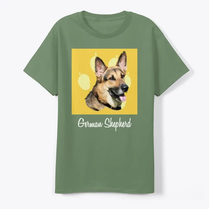 German Shepherd Paw Print T-shirt